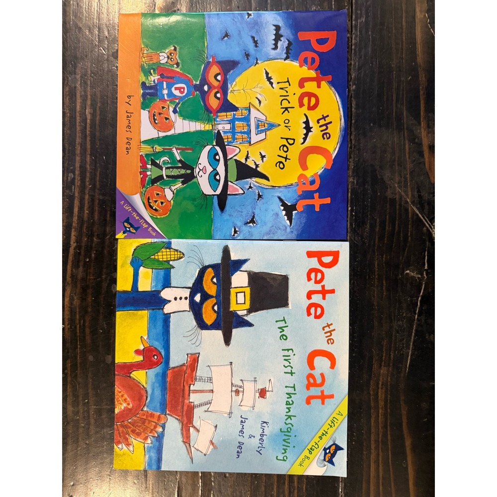 Pete the Cat Book Set Trick or Pete The First Thanksgiving Lift-the-Flap Dean